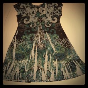 Size XL green/gray dress